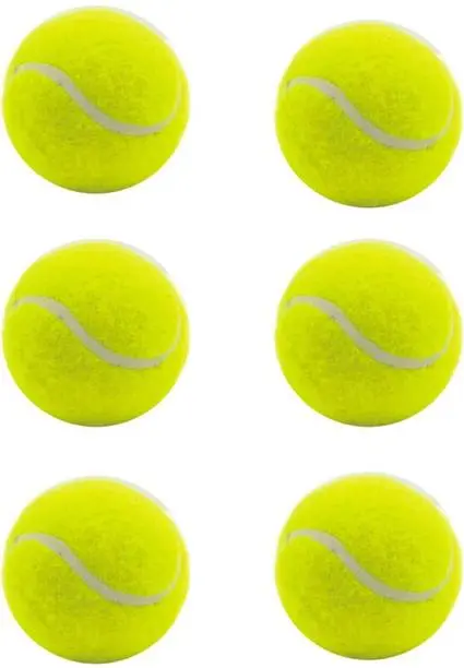 GJSHOP Tennis Cricket Ball Rubber Ball for Cricket Training Cricket Tennis Ball  (Standard, Pack of 6, Green)