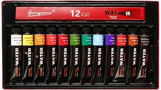 Qunex care Water Colour Paint Set 12 Colors 12ml Tubes Non-Toxic Paint for Beginners Artist  (Set of 12, Multicolor)