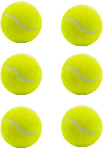 GJSHOP Tennis Cricket Ball Rubber Ball for Cricket Training Cricket Tennis Ball  (Standard, Pack of 6, Green)