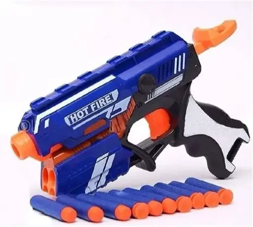 Mira Farmcraft Hot Fire Soft Toy Safe & Long Range Shooting with 10 Foam Bullets Guns & Darts  (Blue)